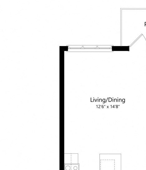 Brighton Oaks_1 Bedroom Floor Plan